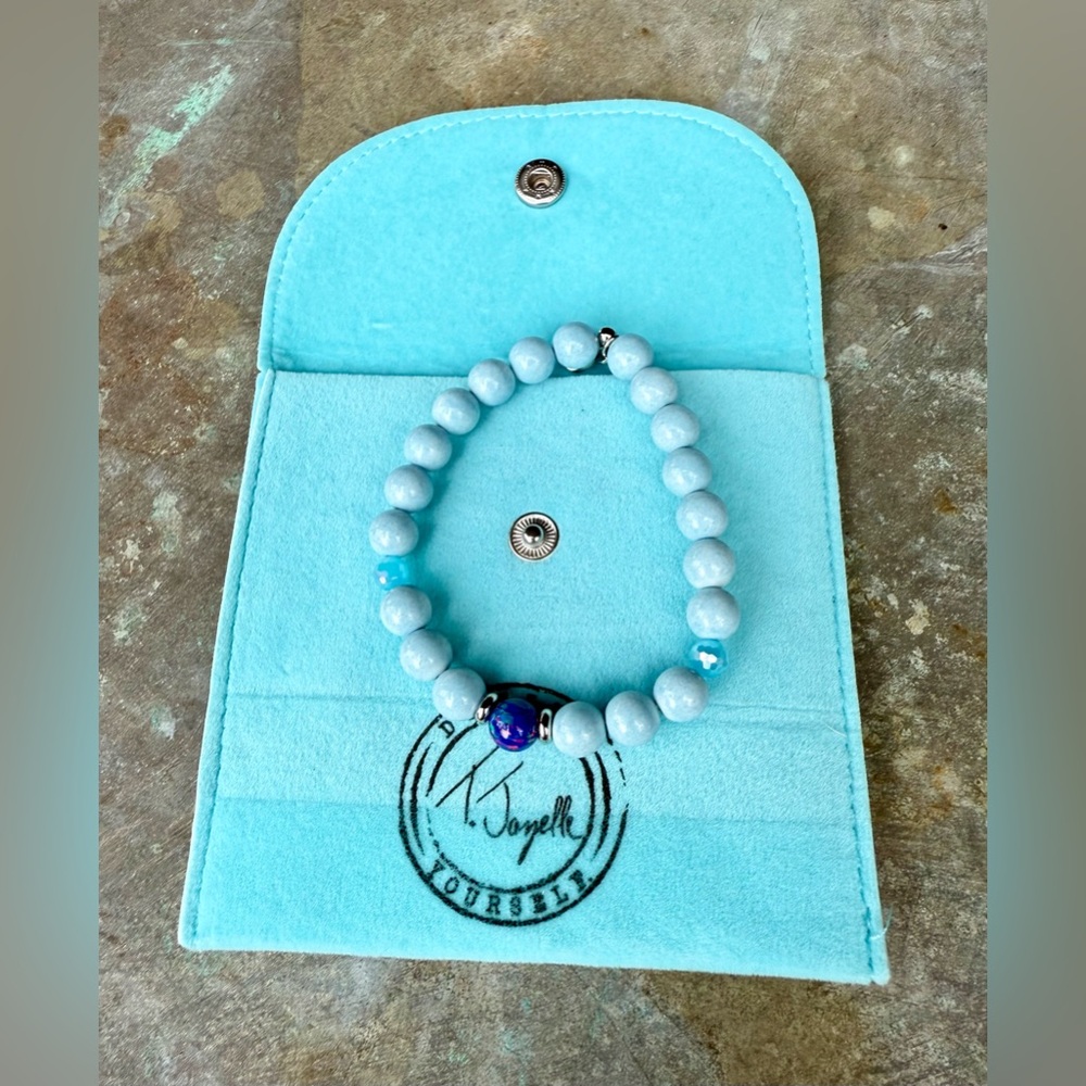 T Jazelle Limited Edition Blue Beaded Bracelet